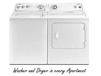 Full Size Side by Side Washer Dryer in every unit
